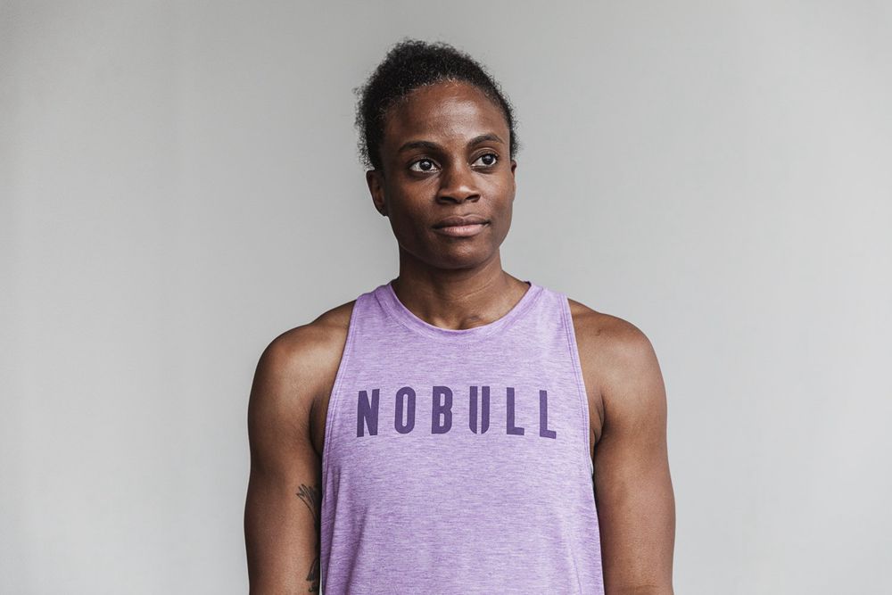 NOBULL Women's High-Neck Tank Tops - Iris - Ireland (8160HQPXD)